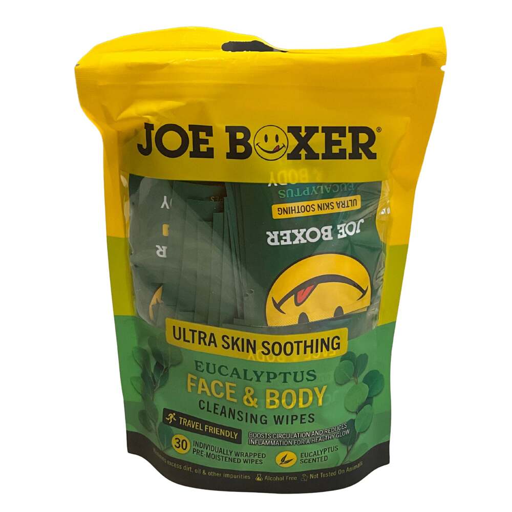 Men’s Face & Body Eucalyptus Wipes Joe Boxer New